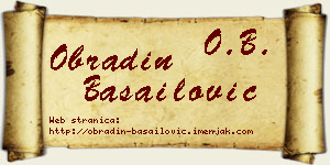 Obradin Basailović vizit kartica